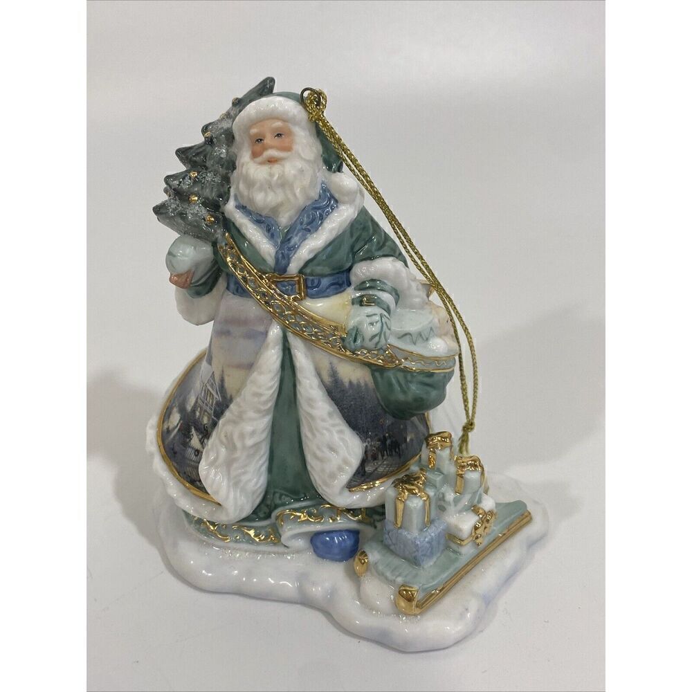 Bradford Thomas Kinkade Spirit Of The Holidays Bone China Christmas Ornament